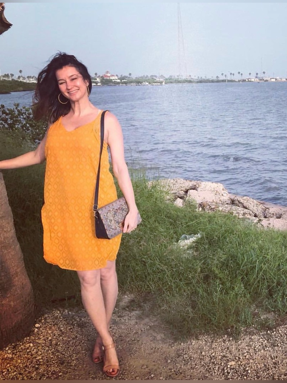 Spense yellow  Midi Dress